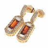 gold plated earrings with exclusive cubic zirconia